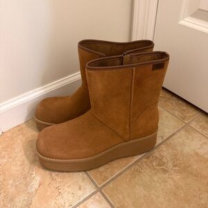 UGG Tan Platform Winter Boots